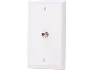 Nippon Labs WP-F1WH Wall Plate with F Connector 1 Port, White Color Nippon Labs WP-F1WH Wall Plate with F Connector 1 Port, White Color