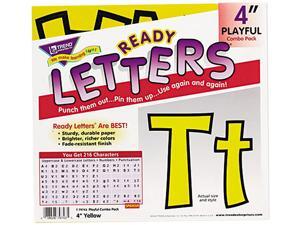 Ready Letters Playful Combo Set, Yellow, 4"h, 216/Set Ready Letters Playful Combo Set, Yellow, 4"h, 216/Set