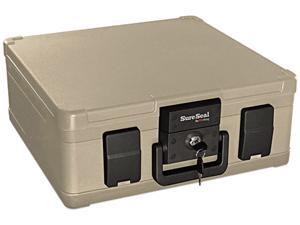SureSeal By FireKing SS103 Fire and Waterproof Chest, 0.27 ft3, 15-9/10w x 12-2/5d x 6-1/2h, Taupe SureSeal By FireKing SS103 Fire and Waterproof Chest, 0.27 ft3, 15-9/10w x 12-2/5d x 6-1/2h, Taupe