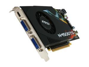 MSI GeForce GTS 450 (Fermi) DirectX 11 N450GTS-M2D1GD5 1GB 128-Bit GDDR5 PCI Express 2.0 x16 HDCP Ready SLI Support Video Card MSI GeForce GTS 450 (Fermi) DirectX 11 N450GTS-M2D1GD5 1GB 128-Bit GDDR5 PCI Express 2.0 x16 HDCP Ready SLI Support Video Card