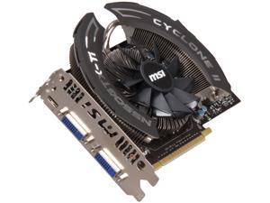 MSI GeForce GTX 550 Ti (Fermi) DirectX 11 N550GTX-Ti Cyclone OC 1GB 192-Bit GDDR5 PCI Express 2.0 x16 HDCP Ready SLI Support Video Card MSI GeForce GTX 550 Ti (Fermi) DirectX 11 N550GTX-Ti Cyclone OC 1GB 192-Bit GDDR5 PCI Express 2.0 x16 HDCP Ready SLI Support Video Card