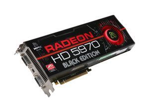 XFX HD-597A-CNB9 Radeon HD 5970 Black Edition 2GB 512 (256 x 2)-bit GDDR5 PCI Express 2.1 x16 HDCP Ready CrossFireX Support Video Card XFX HD-597A-CNB9 Radeon HD 5970 Black Edition 2GB 512 (256 x 2)-bit GDDR5 PCI Express 2.1 x16 HDCP Ready CrossFireX Support Video Card