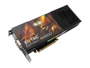 ZOTAC GeForce 9800 GX2 DirectX 10 ZT-98TEY2P-FSP 1GB (512MB per GPU) 512-bit (256-bit per GPU) GDDR3 PCI Express 2.0 x16 HDCP Ready SLI Support Video Card ZOTAC GeForce 9800 GX2 DirectX 10 ZT-98TEY2P-FSP 1GB (512MB per GPU) 512-bit (256-bit per GPU) GDDR3 PCI Express 2.0 x16 HDCP Ready SLI Support Video Card