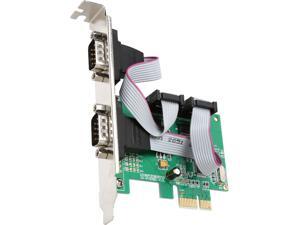 SYBA SI-PEX15058 PCI-e 1.0 x1 Low Profile 2 Port DB9 Serial PCI-e 1.0 x1 Controler Card SYBA SI-PEX15058 PCI-e 1.0 x1 Low Profile 2 Port DB9 Serial PCI-e 1.0 x1 Controler Card