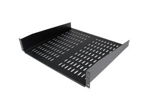 StarTech.com 2U 16in Universal Vented Rack Mount Cantilever Shelf - Fixed Server Rack Cabinet Shelf - 50lbs / 22kg StarTech.com 2U 16in Universal Vented Rack Mount Cantilever Shelf - Fixed Server Rack Cabinet Shelf - 50lbs / 22kg