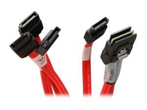 NORCO C-SFF8087-4S Discrete to SFF-8087 (Reverse breakout) Cable NORCO C-SFF8087-4S Discrete to SFF-8087 (Reverse breakout) Cable