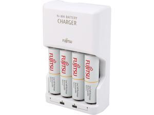 Fujitsu AA/AAA Ni-MH Battery Charger Kit with 4 Pack AA 2000mAh Rechargeable Batteries (Made in Japan) Fujitsu AA/AAA Ni-MH Battery Charger Kit with 4 Pack AA 2000mAh Rechargeable Batteries (Made in Japan)