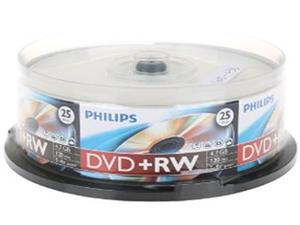 PHILIPS 4.7GB 4X DVD+RW 25 Packs Disc Model DW4S4B25F/17 PHILIPS 4.7GB 4X DVD+RW 25 Packs Disc Model DW4S4B25F/17
