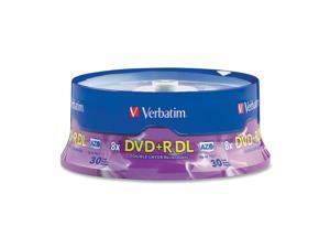 Verbatim DVD+R DL 8.5GB 8X with Branded Surface - 30pk Spindle Verbatim DVD+R DL 8.5GB 8X with Branded Surface - 30pk Spindle
