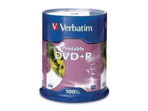 Verbatim 4.7GB 16X DVD+R White Inkjet Printable 100 Packs Disc Model 95145 Verbatim 4.7GB 16X DVD+R White Inkjet Printable 100 Packs Disc Model 95145