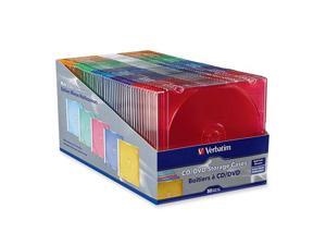 Verbatim 94178 CD/ DVD Color Slim Cases 50pk Verbatim 94178 CD/ DVD Color Slim Cases 50pk
