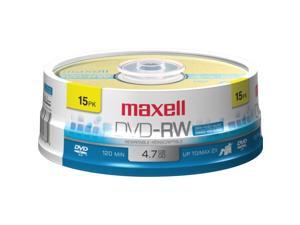 maxell 4.7GB 4X DVD-RW 15 Packs Disc Model 635117 maxell 4.7GB 4X DVD-RW 15 Packs Disc Model 635117