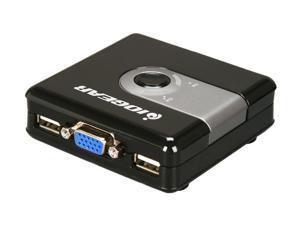 IOGEAR GCS42UW6 2-Port Compact USB VGA KVM with Built-in Cables IOGEAR GCS42UW6 2-Port Compact USB VGA KVM with Built-in Cables