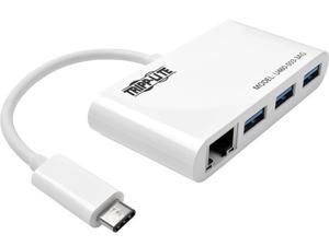 TRIPP.LITE U460-003-3AG 3-Port USB 3.1 Gen 1 Portable Hub, USB-C to (x3) USB-A, with Gigabit Ethernet Port TRIPP.LITE U460-003-3AG 3-Port USB 3.1 Gen 1 Portable Hub, USB-C to (x3) USB-A, with Gigabit Ethernet Port