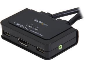 StarTech SV211DPUA 2 Port USB DisplayPort Cable KVM Switch w/ Audio and Remote Switch - USB Powered StarTech SV211DPUA 2 Port USB DisplayPort Cable KVM Switch w/ Audio and Remote Switch - USB Powered