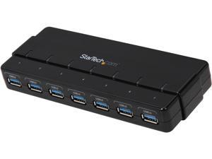 StarTech ST7300USB3B USB 3.0 SuperSpeed 7 Port Desktop Hub with Power Adapter - Black StarTech ST7300USB3B USB 3.0 SuperSpeed 7 Port Desktop Hub with Power Adapter - Black