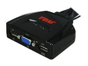 SYBA SY-KVM20051 2-Port USB KVM Switch with Unique Remote Port Selector Built-in