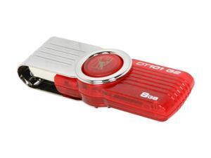 Kingston DataTraveler 101 G2 8GB USB 2.0 Flash Drive (Red) Model DT101G2/8GBZ Kingston DataTraveler 101 G2 8GB USB 2.0 Flash Drive (Red) Model DT101G2/8GBZ