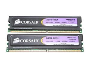 CORSAIR 1GB (2 x 512MB) 240-Pin DDR2 800 (PC2 6400) Dual Channel Kit Memory