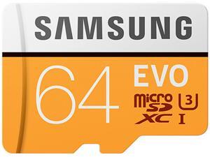Samsung 64GB EVO UHS-I/U3 Memory Card with SD Adapter, Speed Up to 100MB/s (MB-MP64GA/AM) Samsung 64GB EVO UHS-I/U3 Memory Card with SD Adapter, Speed Up to 100MB/s (MB-MP64GA/AM)