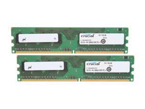 Crucial 2GB (2 x 1GB) 240-Pin DDR2 SDRAM DDR2 800 (PC2 6400) Dual Channel Kit Desktop Memory Model CT2KIT12864AA800 Crucial 2GB (2 x 1GB) 240-Pin DDR2 SDRAM DDR2 800 (PC2 6400) Dual Channel Kit Desktop Memory Model CT2KIT12864AA800
