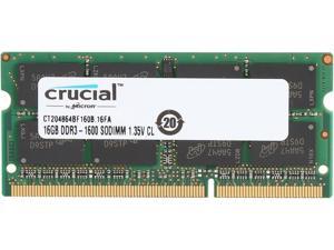 Crucial 16GB 204-Pin DDR3 SO-DIMM DDR3L 1600 (PC3L 12800) Laptop Memory Model CT204864BF160B Crucial 16GB 204-Pin DDR3 SO-DIMM DDR3L 1600 (PC3L 12800) Laptop Memory Model CT204864BF160B
