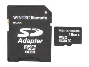 Wintec FileMate Mobile Media 16GB microSDHC Flash Card with SD Adapter Model 3FMUSD16GBC6-R Wintec FileMate Mobile Media 16GB microSDHC Flash Card with SD Adapter Model 3FMUSD16GBC6-R