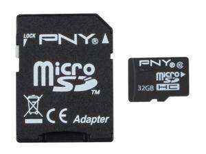 PNY 32GB microSDHC Flash Card Model P-SDU32G10-GE PNY 32GB microSDHC Flash Card Model P-SDU32G10-GE