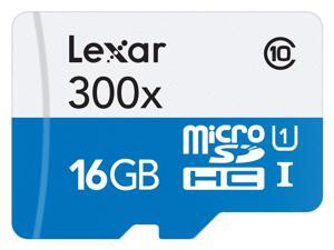 Lexar High-Performance microSDHC 300x 16 GB UHS-I/U1 (Up to 45 MB/s Read) w/Adapter Flash Memory Card Lexar High-Performance microSDHC 300x 16 GB UHS-I/U1 (Up to 45 MB/s Read) w/Adapter Flash Memory Card