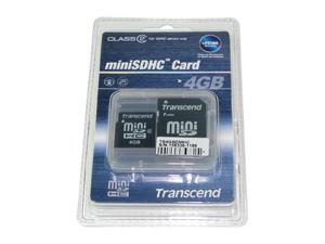 Transcend 4GB Mini SDHC Flash Card Model TS4GSDMHC