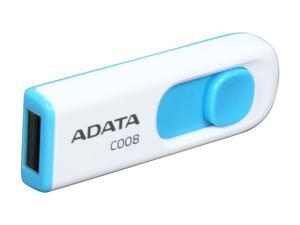 ADATA Classic Series 16GB Retractable USB 2.0 Flash Drive (White + Blue) Model AC008-16G-RWE ADATA Classic Series 16GB Retractable USB 2.0 Flash Drive (White + Blue) Model AC008-16G-RWE