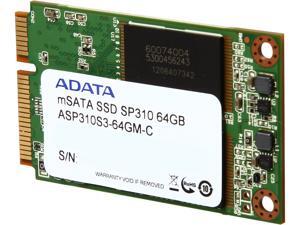 ADATA Premier Pro SP310 mSATA 64GB SATA 6Gb/s MLC Internal Solid State Drive (SSD) ASP310S3-64GM-C ADATA Premier Pro SP310 mSATA 64GB SATA 6Gb/s MLC Internal Solid State Drive (SSD) ASP310S3-64GM-C