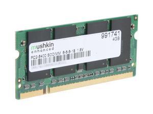 Mushkin Enhanced 4GB 200-Pin DDR2 SO-DIMM DDR2 800 (PC2 6400) Laptop Memory Model 991741 Mushkin Enhanced 4GB 200-Pin DDR2 SO-DIMM DDR2 800 (PC2 6400) Laptop Memory Model 991741