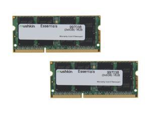Mushkin Enhanced Essentials 16GB (2 x 8G) 204-Pin DDR3 SO-DIMM DDR3L 1600 (PC3L 12800) Laptop Memory Model 997038 Mushkin Enhanced Essentials 16GB (2 x 8G) 204-Pin DDR3 SO-DIMM DDR3L 1600 (PC3L 12800) Laptop Memory Model 997038