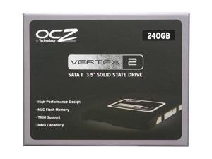 OCZ Vertex 2 3.5" 240GB SATA II MLC Internal Solid State Drive (SSD) OCZSSD3-2VTX240G OCZ Vertex 2 3.5" 240GB SATA II MLC Internal Solid State Drive (SSD) OCZSSD3-2VTX240G