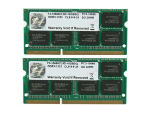 G.SKILL 16GB (2 x 8G) 204-Pin DDR3 SO-DIMM DDR3 1333 (PC3 10666) Laptop Memory Model F3-10666CL9D-16GBSQ G.SKILL 16GB (2 x 8G) 204-Pin DDR3 SO-DIMM DDR3 1333 (PC3 10666) Laptop Memory Model F3-10666CL9D-16GBSQ