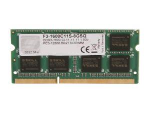 G.SKILL 8GB 204-Pin DDR3 SO-DIMM DDR3 1600 (PC3 12800) Laptop Memory Model F3-1600C11S-8GSQ G.SKILL 8GB 204-Pin DDR3 SO-DIMM DDR3 1600 (PC3 12800) Laptop Memory Model F3-1600C11S-8GSQ