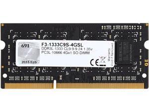 G.SKILL 4GB 204-Pin DDR3 SO-DIMM DDR3L 1333 (PC3L 10666) Laptop Memory Model F3-1333C9S-4GSL G.SKILL 4GB 204-Pin DDR3 SO-DIMM DDR3L 1333 (PC3L 10666) Laptop Memory Model F3-1333C9S-4GSL