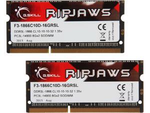 G.SKILL Ripjaws Series 16GB (2 x 8G) 204-Pin DDR3 SO-DIMM DDR3 1866 (PC3 14900) Laptop Memory Model F3-1866C10D-16GRSL G.SKILL Ripjaws Series 16GB (2 x 8G) 204-Pin DDR3 SO-DIMM DDR3 1866 (PC3 14900) Laptop Memory Model F3-1866C10D-16GRSL