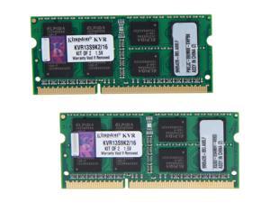 Kingston 16GB (2 x 8G) 204-Pin DDR3 SO-DIMM DDR3 1333 Laptop Memory Model KVR13S9K2/16 Kingston 16GB (2 x 8G) 204-Pin DDR3 SO-DIMM DDR3 1333 Laptop Memory Model KVR13S9K2/16