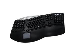 Adesso PCK-308UB TruForm Pro USB Ergonomic Contoured Multimedia Touchpad Keyboard (Black) Adesso PCK-308UB TruForm Pro USB Ergonomic Contoured Multimedia Touchpad Keyboard (Black)