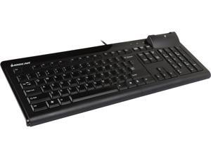 IOGEAR GKBSR201 Black 104 Normal Keys USB Wired Standard Keyboard With Integrated Smart Card Reader IOGEAR GKBSR201 Black 104 Normal Keys USB Wired Standard Keyboard With Integrated Smart Card Reader