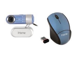 iHome IH-B912NN Blue 2.4 GHz Wireless Laser Mouse / Webcam Bundle