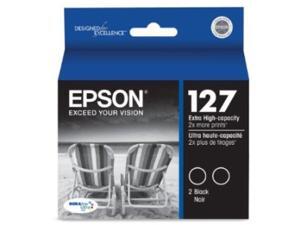 Epson 127 Black Ink Cartridge (T127120-D2), Extra High Yield, 2/Pack Epson 127 Black Ink Cartridge (T127120-D2), Extra High Yield, 2/Pack