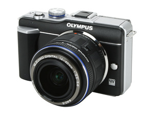 OLYMPUS PEN E-PL1 Black Interchangeable Lens Live View Digital Camera w/ Black M.ZUIKO DIGITAL 14-42mm f