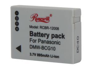 Rosewill - 895mAh Li-Ion Premium Battery Pack for Panasonic Lumix DMC-3D1, DMC-TZ6, DMC-TZ7, DMC-TZ8, DMC-ZS9, DMC-ZS10, DMC-ZS15, DMC-ZS19 - RCBR-12008 Rosewill - 895mAh Li-Ion Premium Battery Pack for Panasonic Lumix DMC-3D1, DMC-TZ6, DMC-TZ7, DMC-TZ8, DMC-ZS9, DMC-ZS10, DMC-ZS15, DMC-ZS19 - RCBR-12008