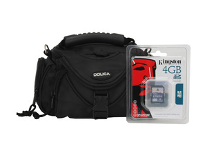 DOLICA 4GBWB3590 2-in-1 Kingston 4GB SDHC Card & Case Bundle Kit