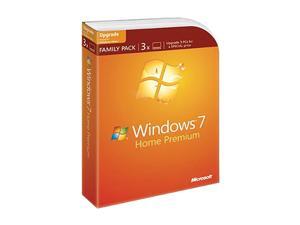 Microsoft Windows 7 Family Pack/ Home Premium Upgrade - Retail 3 PCs Microsoft Windows 7 Family Pack/ Home Premium Upgrade - Retail 3 PCs
