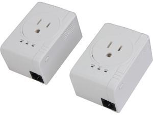 TRENDnet TPL-407E2K Powerline 500 AV Nano Adapter Kit with Built-In Outlet Up to 500Mbps TRENDnet TPL-407E2K Powerline 500 AV Nano Adapter Kit with Built-In Outlet Up to 500Mbps