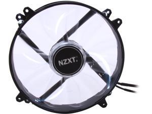 NZXT RF-FZ20S-W1 200mm White LED True 200mm Wide White LED Fan with Sleeved-Cable NZXT RF-FZ20S-W1 200mm White LED True 200mm Wide White LED Fan with Sleeved-Cable
